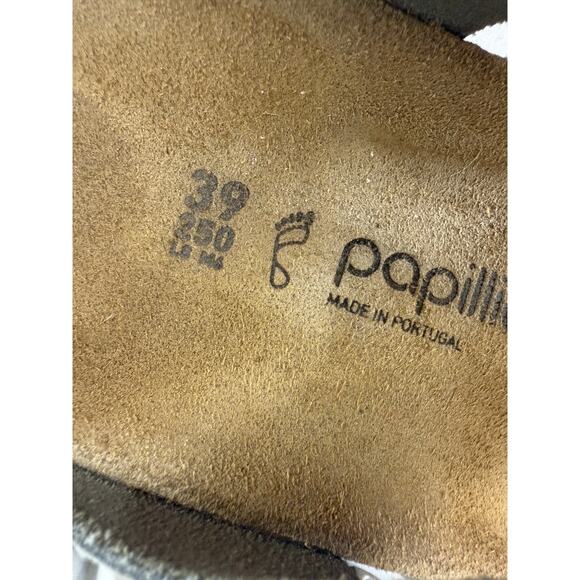 Birkenstock Papillio GIZEH PAP Platform Toe Separator Sandals Grey Nubuck 39 - Picture 9 of 10